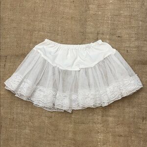 Halloween White Lace & Tulle Petticoat / Tutu Skirt One Size